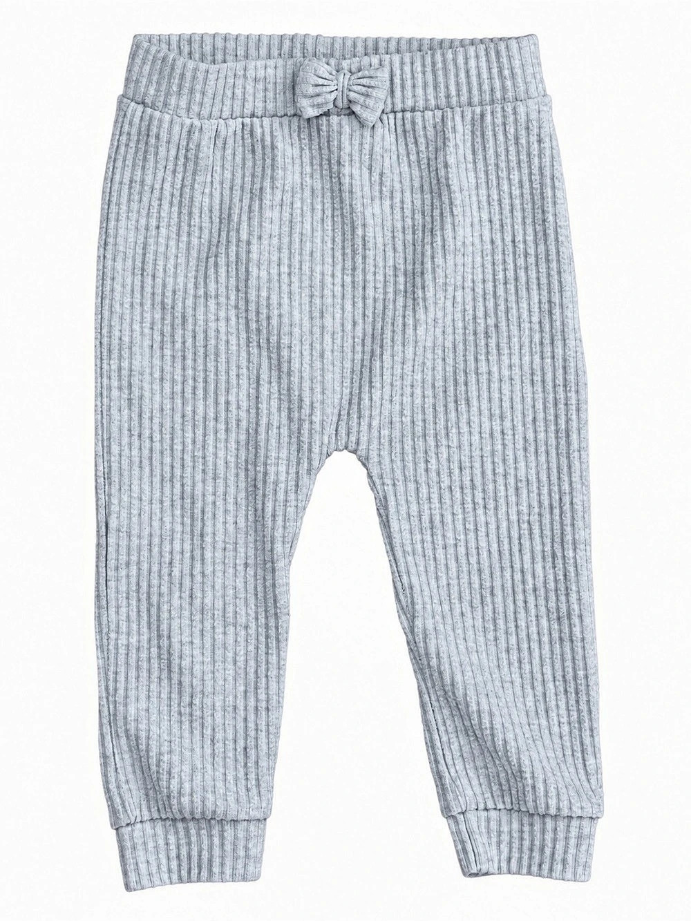 Dunnes Stores Baby Grey Ribbed Super Soft Jogger Pants 9–12M